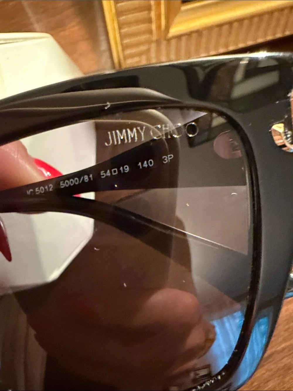 Jimmy Choo Black Oversized Cat Eye Sunglasses